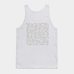Back to the Tropical 80's Memphis Pastel Mint Green, Pink, Yellow Pattern Tank Top